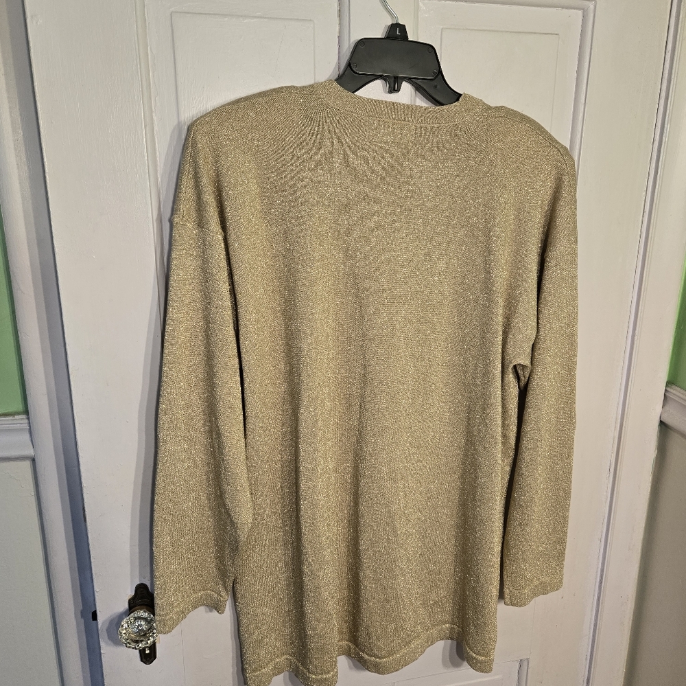 Gold Button-Up Cardigan - Picture 7 of 7
